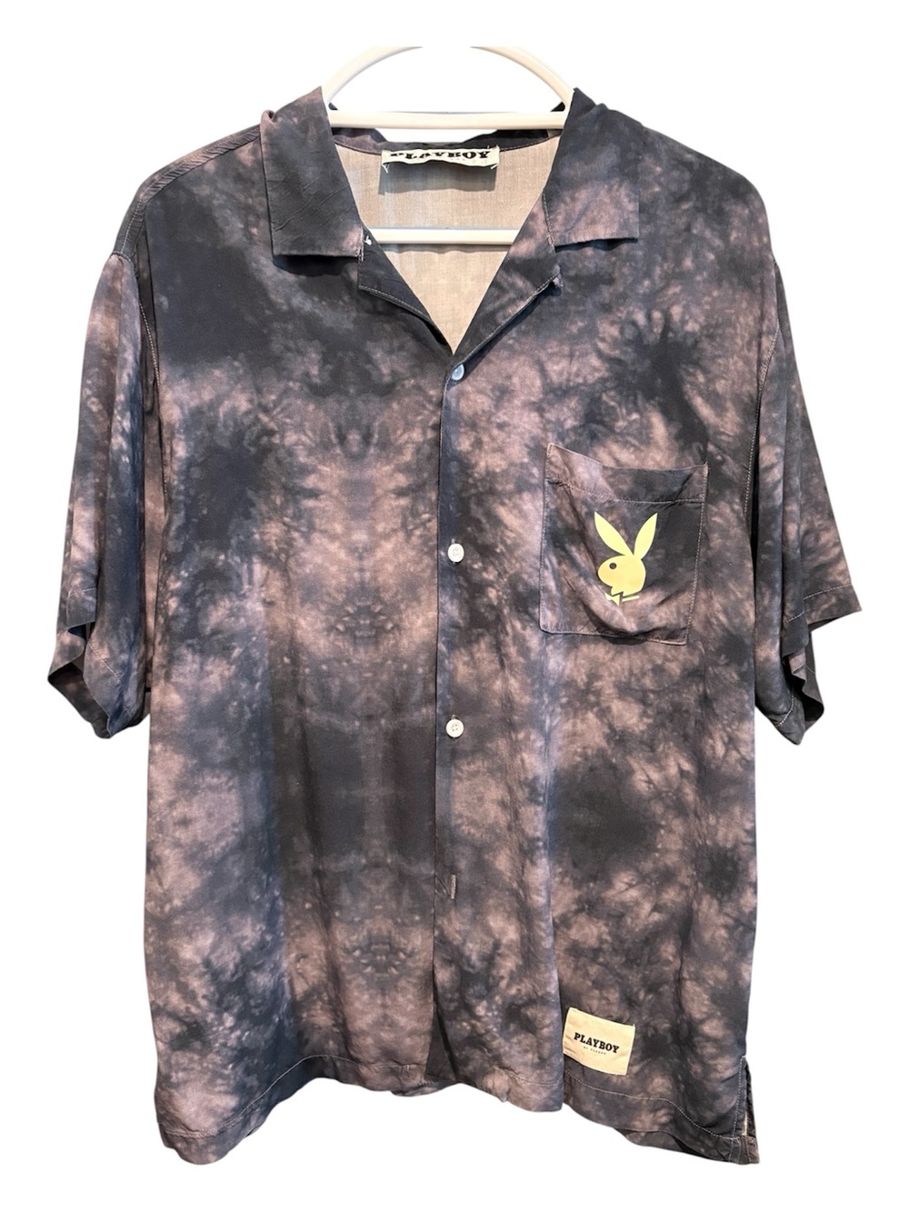 Playboy by Pacsun Tie Dye Button Up Lightweight Shirt. Size M